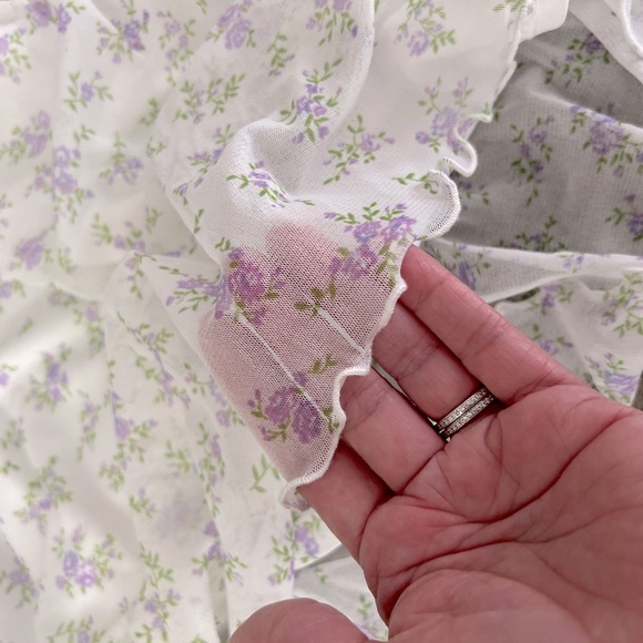 ASOS DESIGN Tall mesh mini skirt in light ditsy floral print size 12 - Picture 3 of 16